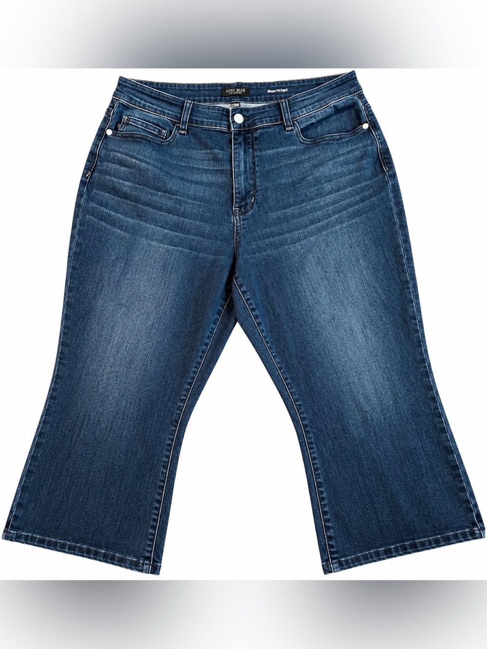 Judy Blue Women’s Dark Wash Shape Fit Capri Jeans Cropped Stretch Denim